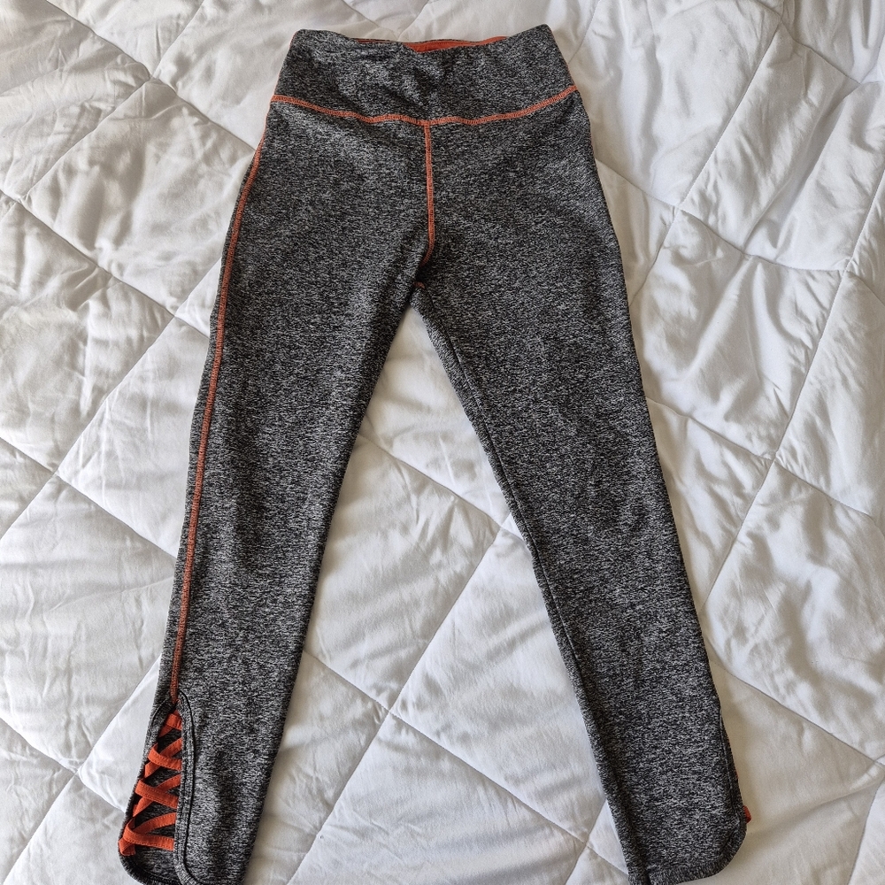 Gray and Orange Leggings